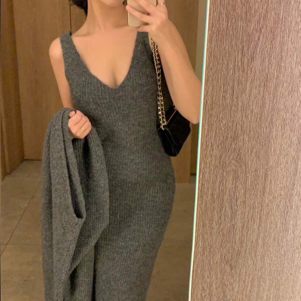 Ribbed Knit Maxi Dress